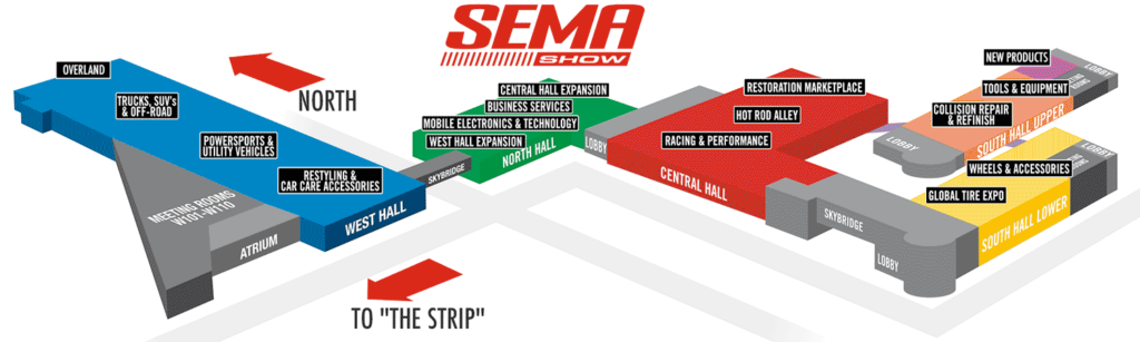 2021 SEMA Show map